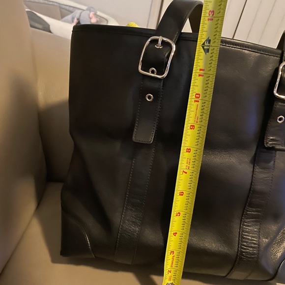 Coach Black leather tote with duster - Picture 6 of 10